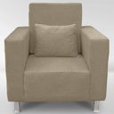 Ver imagem 1 de Poltrona Robusta para Sala e Recepção Confortável Reforçada Suede:capuccino