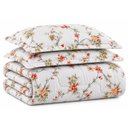 Ver imagem 1 de Kit Edredom Cobertor Zurique Queen Dupla Face Micropercal Estampado 400 Fios 3 Peças Floral Verde