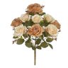 Buque Rosa Diana 9botoes Pessego Outono Cha 40cm Florarte - 1