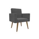 Ver imagem 3 de Kit 3 Poltronas Nina Clássico: Suede/cinza-escuro