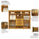 Ver imagem 5 de Guarda-Roupa Casal Valenza 6 Portas 100% MDF com LED e Vidro Naturale - Pnr Móveis