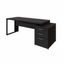 Ver imagem 6 de Mesa Escritório Extensível 170cm a 192cm 3 Gav. Pé Metal F5 