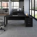 Ver imagem 1 de Mesa Escritório Extensível 170cm a 192cm 3 Gav. Pé Metal F5 