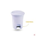 Ver imagem 4 de Lixeira Redonda Branca com Pedal 13 Litros Plasvale