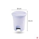 Ver imagem 2 de Lixeira Redonda Branca com Pedal 13 Litros Plasvale