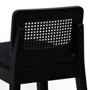 Ver imagem 6 de Banqueta Média Gabi Madeira Maciça Telinha - Preto Assento Estofado Linho Preto Textura