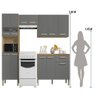 Armário de Cozinha Completa Mdf 12 Portas com Balcão Versalhes Plus - Freijó/gris - 4
