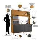 Ver imagem 5 de Kit Cozinha Liz 9 Portas 1 Gaveta para Pia Poliman