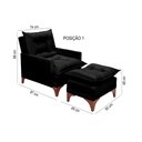 Ver imagem 4 de Poltrona Cadeira Reclinável Munique 176 Império Veludo