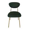 Cadeira Lívia com Estrutura Dourada em Aço Carbono – Exclusiva Linho Lincoln Verde - 1