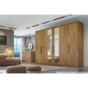 Ver imagem 4 de Guarda Roupa 6 Portas (2 C- Espelho) e 8 Gavetas Robust-livorno Cumaru-fendi - Novo Horizonte