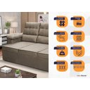 Ver imagem 2 de Sofá Retrátil Reclinável 4 Lugares com Molas 2,30m Quantum Suede Velut Tabaco - King House