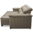 Ver imagem 5 de Sofá Retrátil Reclinável 4 Lugares com Molas 2,30m Quantum Suede Velut Tabaco - King House