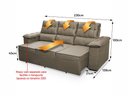 Ver imagem 3 de Sofá Retrátil Reclinável 4 Lugares com Molas 2,30m Quantum Suede Velut Tabaco - King House