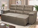 Ver imagem 1 de Sofá Retrátil Reclinável 4 Lugares com Molas 2,30m Quantum Suede Velut Tabaco - King House