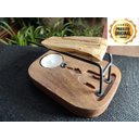 Ver imagem 5 de Incensario Suporte Queimador Buda Madeira Cumarú 13cm +50g Palo Santo