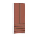 Ver imagem 1 de Guarda Roupa Solteiro 2 Portas 4 Gavetas 90cm Prime Luciane Móveis