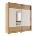 Ver imagem 3 de Guarda Roupa Casal 2 Portas de Correr com Espelho 4 Gavetas Soho 238cm - Carvalho Off White