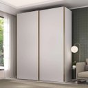Ver imagem 1 de Guarda Roupa Veneto em Mdf 183x230cm 2 Portas 3 Gavetas Branco 1001