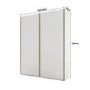 Ver imagem 4 de Guarda Roupa Veneto em Mdf 183x230cm 2 Portas 3 Gavetas Branco 1001