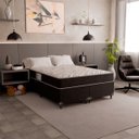 Ver imagem 6 de Cama Box Queen Bipartido + Colchão D33 One Face - 56x158x198cm - e-Shop Casa - Suede