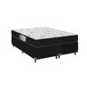 Cama Box Queen Bipartido + Colchão D33 One Face - 56x158x198cm - E-shop Casa - Suede - 1