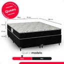 Ver imagem 3 de Cama Box Queen Bipartido + Colchão D33 One Face - 56x158x198cm - e-Shop Casa - Suede