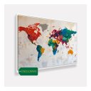 Ver imagem 3 de Quadro Mapa Mundi Contemporâneo Colorido 123x83cm Canvas