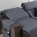 Ver imagem 3 de Protetor de Sofá Retrátil Shield Hipercal 400 Fios Dupla Face 1,80m - Cinza/preto Mr Enxovais Retrat