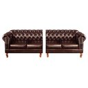 Ver imagem 2 de Sofá Dom Pedro Chesterfield Modulado 4 Lugares Decoração Sala Recepção - Couríssimo Café 015