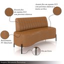 Ver imagem 3 de Sofá Living Decorativo 2 Lugares 1,35m Katara Pu Manchado Caramelo G33 - Gran Belo