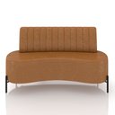 Ver imagem 2 de Sofá Living Decorativo 2 Lugares 1,35m Katara Pu Manchado Caramelo G33 - Gran Belo