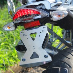 Suporte de Placa BMW GS - 650-800-1200 - Inox Escovado - 3