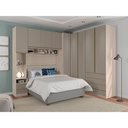 Ver imagem 1 de Guarda Roupa Casal de Canto 9 Portas e 6 Gavetas Legno Crema com Connect Prime Plus Luciane Móveis