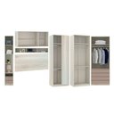 Ver imagem 2 de Guarda Roupa Casal de Canto 9 Portas e 6 Gavetas Legno Crema com Connect Prime Plus Luciane Móveis