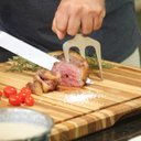 Ver imagem 5 de Garfo Tridente para Churrasco em Inox com Base Madeira Teca