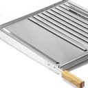 Ver imagem 3 de Grelha Parrilheira - Inox Escovado 50x50 Cm com Chapa
