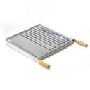 Ver imagem 2 de Grelha Parrilheira - Inox Escovado 50x50 Cm com Chapa