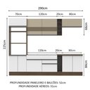 Ver imagem 6 de Cozinha Completa Vicenza Armário Balcão Branco Crema Madesa