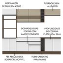 Ver imagem 7 de Cozinha Completa Vicenza Armário Balcão Branco Crema Madesa