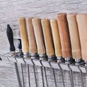 Ver imagem 1 de Suporte Porta 10 Espetos e Facas de Parede em Inox Escovado