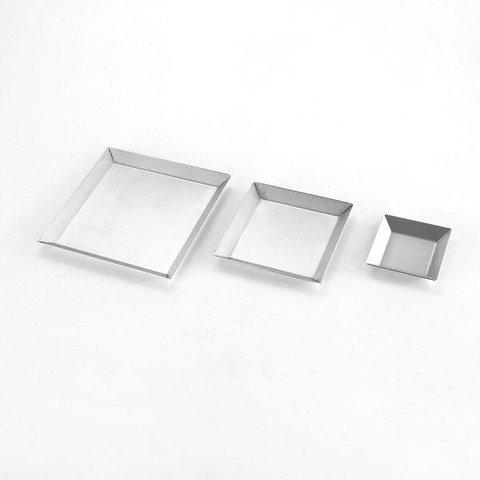 Kit Castiçais Velas quadradas ou redondas Base 5-10-15 cm Inox