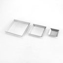Ver imagem 1 de Kit Castiçais Velas quadradas ou redondas Base 5-10-15 cm Inox