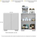 Ver imagem 4 de Aparador Buffet 2 Portas com Pés Quadrados Veneza Multimóveis V3610 Branco