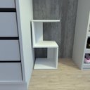 Ver imagem 3 de Movel Auxilar para Closet Mesa Lateral Mesa de Canto Closet Canto Branco