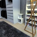 Ver imagem 2 de Movel Auxilar para Closet Mesa Lateral Mesa de Canto Closet Canto Branco