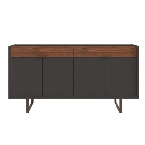 Buffet Berlim 160cm 4 Portas Preto/dakota