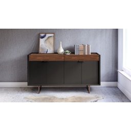 Buffet Berlim 160cm 4 Portas Preto/dakota - 2