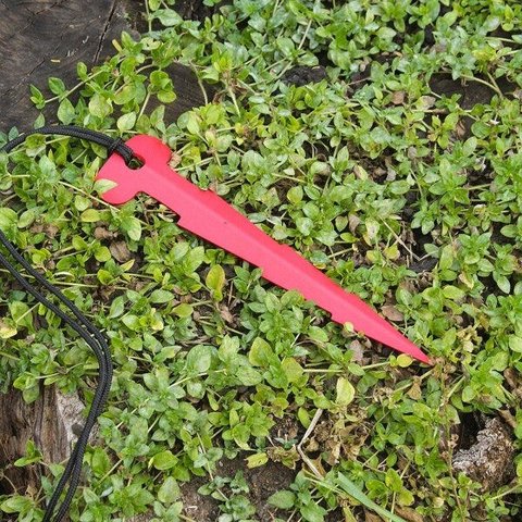 kit 4 Estaca Speck Tarp T -Reforçado -Barraca -Aço -Vermelho