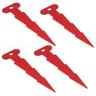 kit 4 Estaca Speck Tipo T -Tarp Barraca Todo Terreno Aço-Vermelho - 6